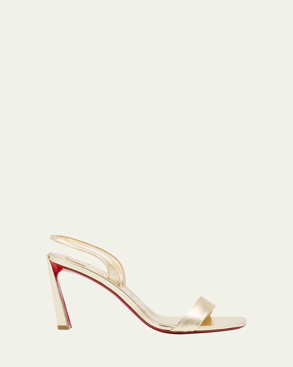 Condora Metallic Red Sole Slingback Sandals